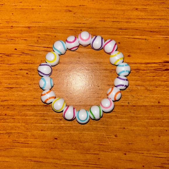 Rainbow Baseball Bracelet - Picture 4 of 5
